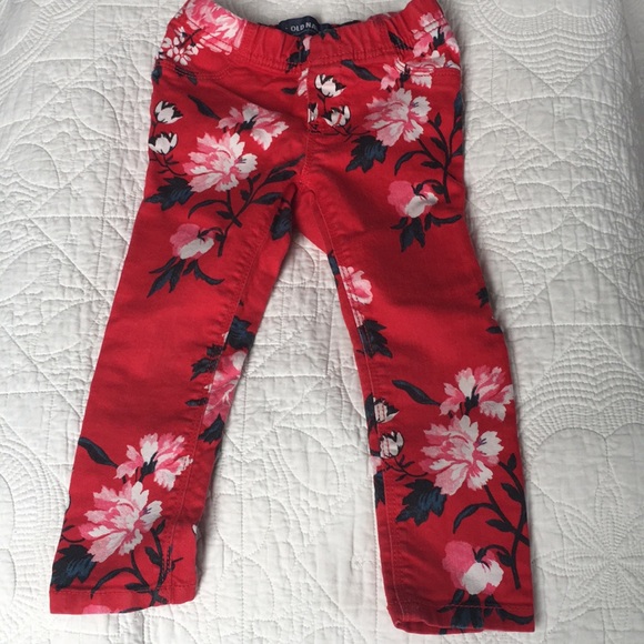 red jeggings old navy